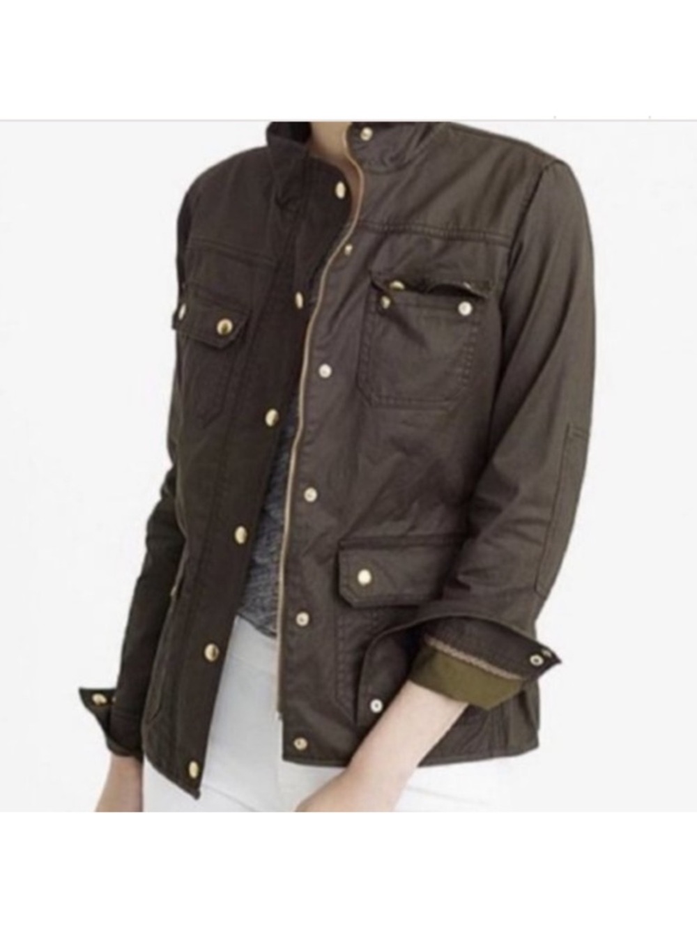 J. Crew relaxed fit field jacket brown Size Small - Picture 2 of 10